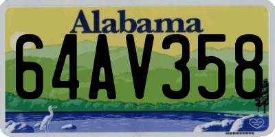 AL license plate 64AV358
