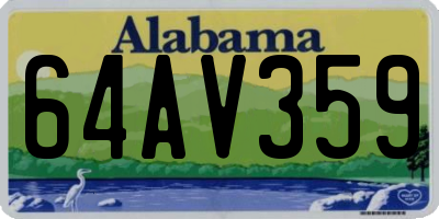 AL license plate 64AV359