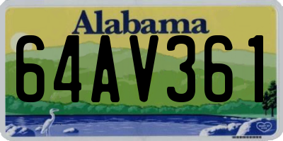 AL license plate 64AV361