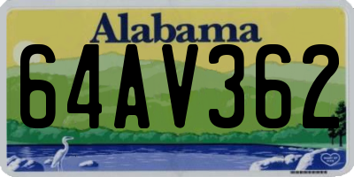 AL license plate 64AV362