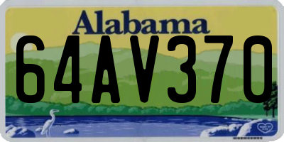 AL license plate 64AV370