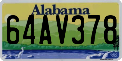AL license plate 64AV378