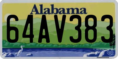 AL license plate 64AV383