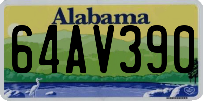 AL license plate 64AV390