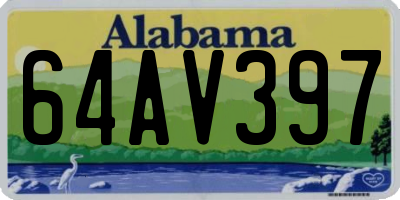 AL license plate 64AV397