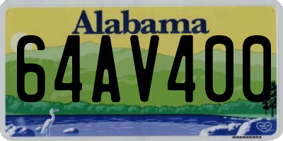 AL license plate 64AV400