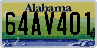 AL license plate 64AV401