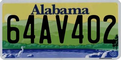AL license plate 64AV402
