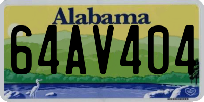 AL license plate 64AV404
