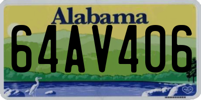 AL license plate 64AV406