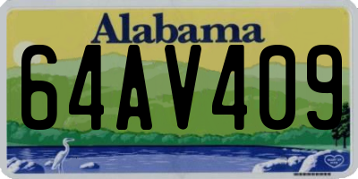 AL license plate 64AV409