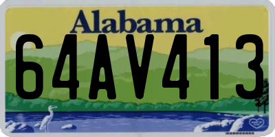 AL license plate 64AV413