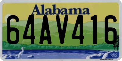 AL license plate 64AV416