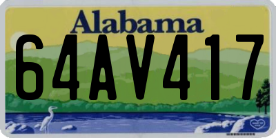AL license plate 64AV417