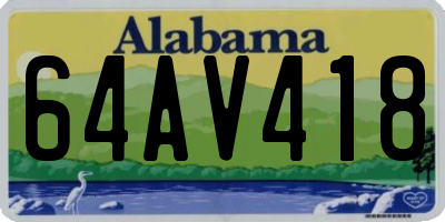 AL license plate 64AV418