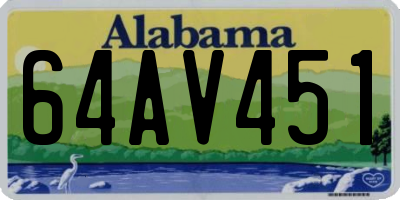 AL license plate 64AV451