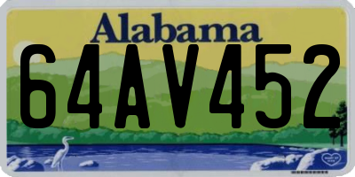 AL license plate 64AV452