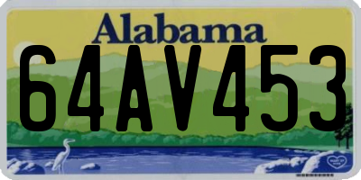 AL license plate 64AV453