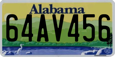 AL license plate 64AV456