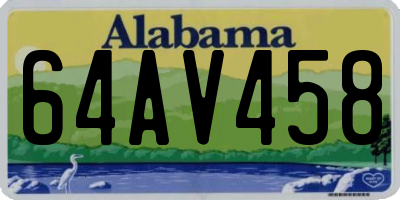 AL license plate 64AV458