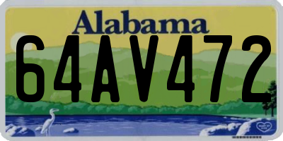 AL license plate 64AV472