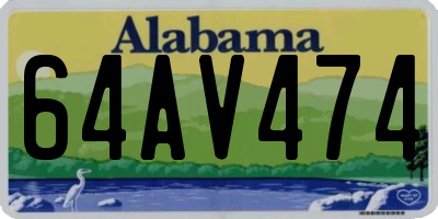 AL license plate 64AV474