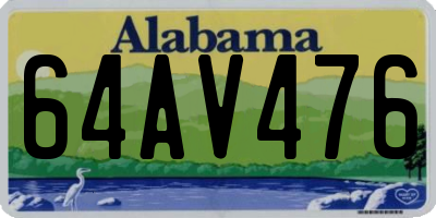 AL license plate 64AV476