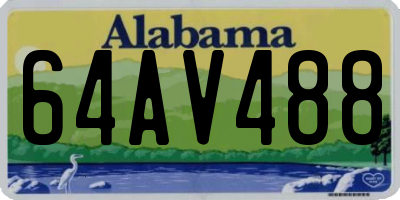 AL license plate 64AV488
