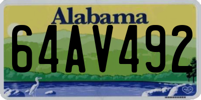 AL license plate 64AV492