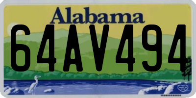 AL license plate 64AV494