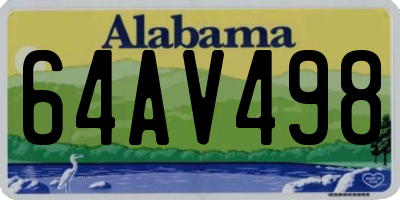 AL license plate 64AV498