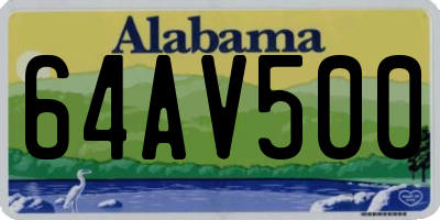 AL license plate 64AV500