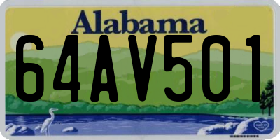 AL license plate 64AV501