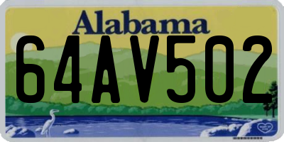 AL license plate 64AV502