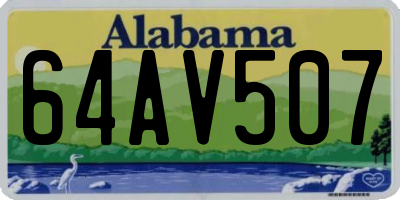 AL license plate 64AV507