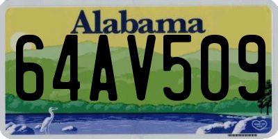AL license plate 64AV509