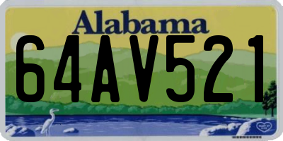 AL license plate 64AV521