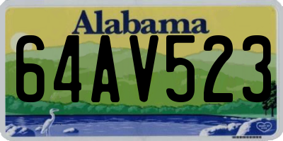 AL license plate 64AV523