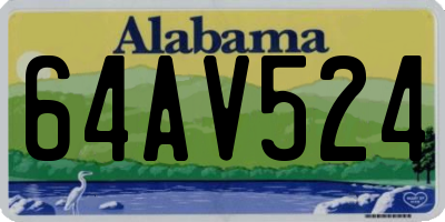 AL license plate 64AV524