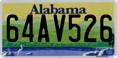 AL license plate 64AV526