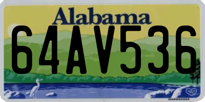 AL license plate 64AV536