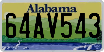 AL license plate 64AV543