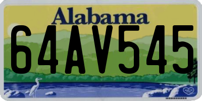 AL license plate 64AV545