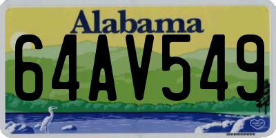 AL license plate 64AV549