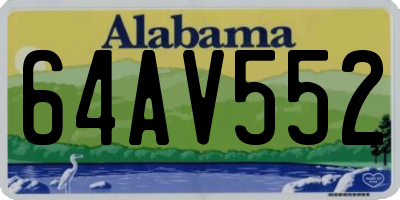 AL license plate 64AV552