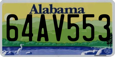 AL license plate 64AV553