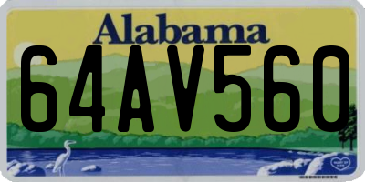 AL license plate 64AV560
