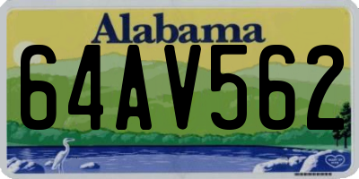 AL license plate 64AV562