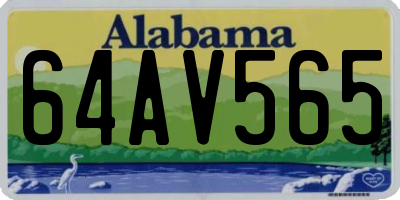 AL license plate 64AV565