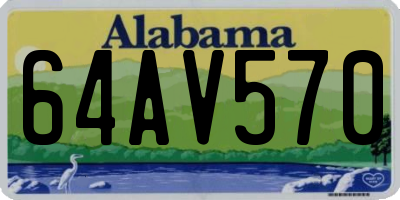 AL license plate 64AV570